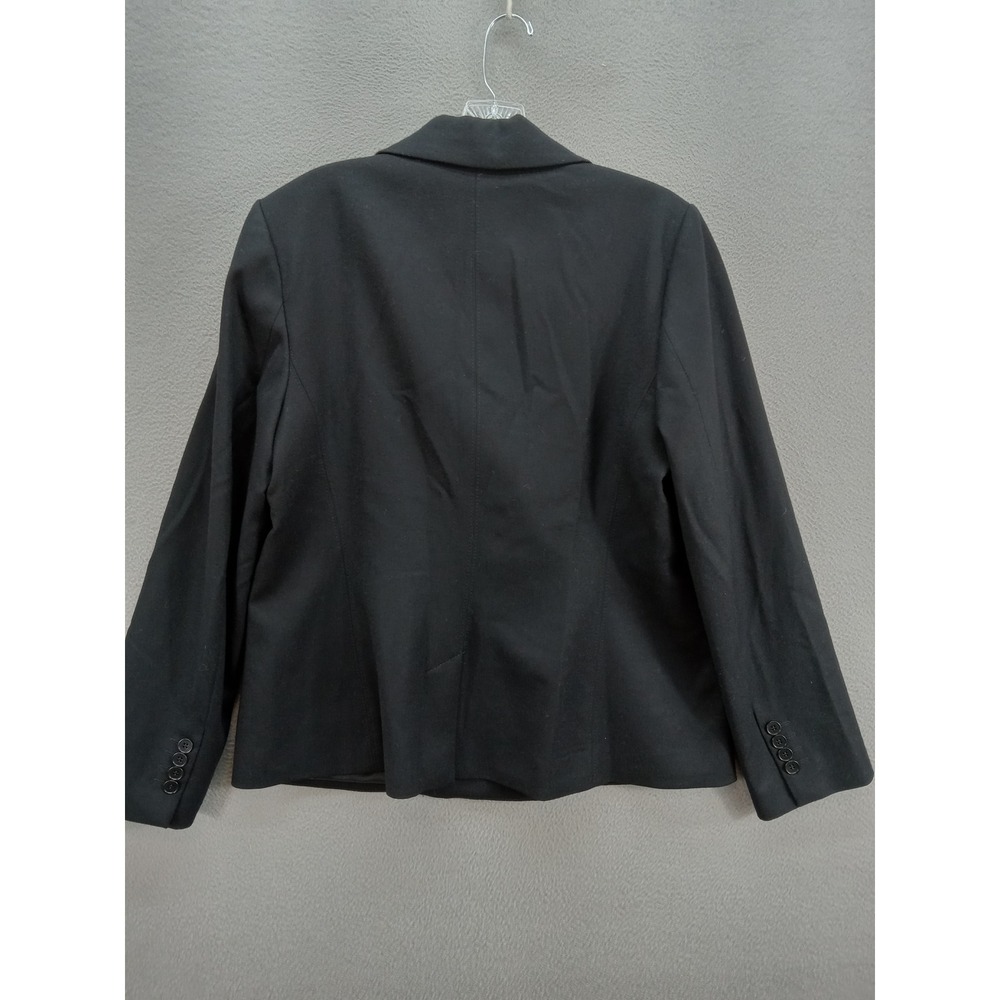 Talbots Blazer Jacket Womens 16P Double Breasted Black Wool Blend Professional - Picture 5 of 10
